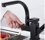 Siliver Black Household Pull Out 360° Pressurized Sprayer Sink Faucet